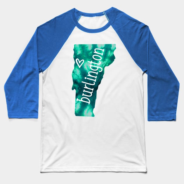 Tie Dye Burlington Vermont Baseball T-Shirt by aterkaderk